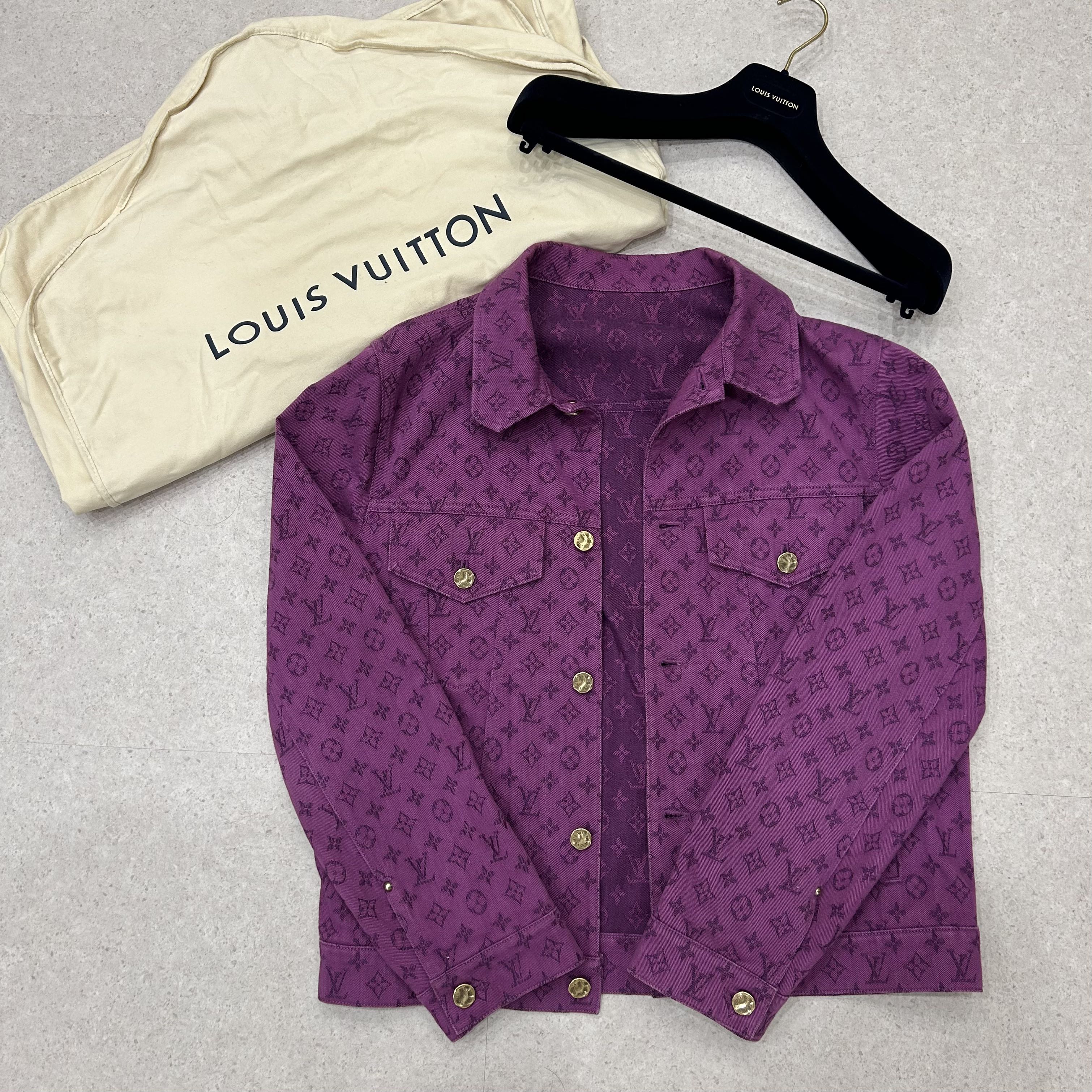 Louis Vuitton LOUIS VUITTON STRIPED MONOGRAM WORKWEAR DENIM 1A8QYG SHIRT
