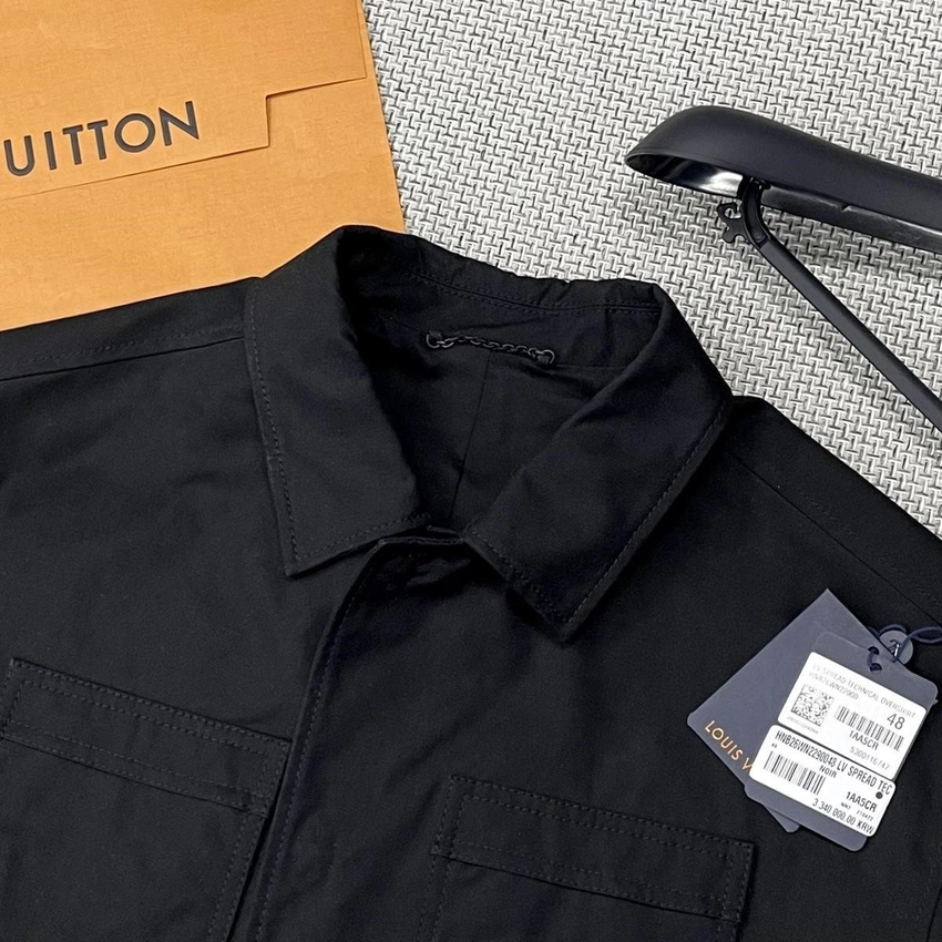 Louis Vuitton LV Spread Technical Overshirt, Black, 56