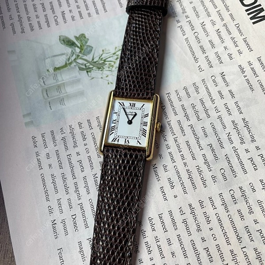 Cartier 까르띠에 탱크머스트 23Mm 수동 빈티지 가죽시계 | 카멜