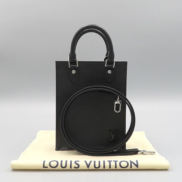 Louis Vuitton M81417 Petite Sac Plat Monogram Empreinte Leather Noir Gold  HW