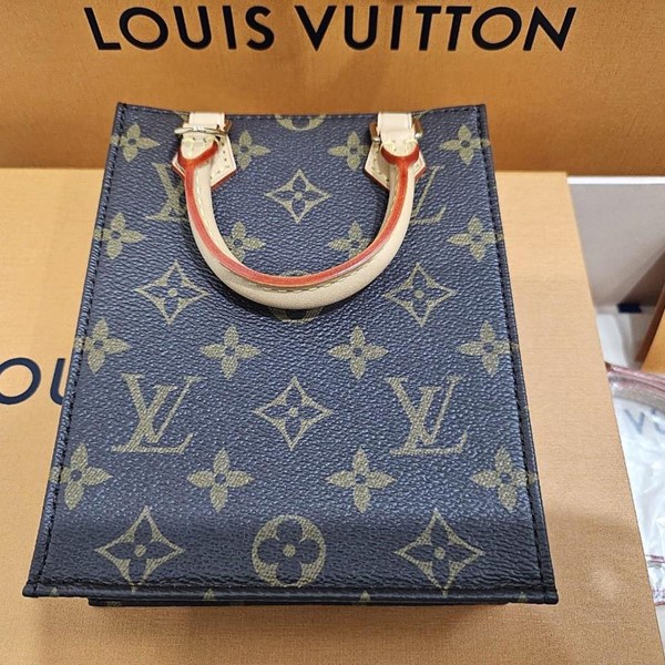 Louis Vuitton M81417 Petite Sac Plat Monogram Empreinte Leather Noir Gold HW